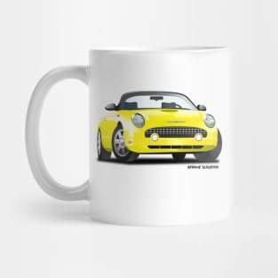 2002-2005 Retro Ford Thunderbird Yellow Mug